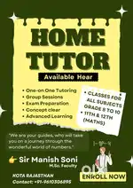 Home tutor available hear