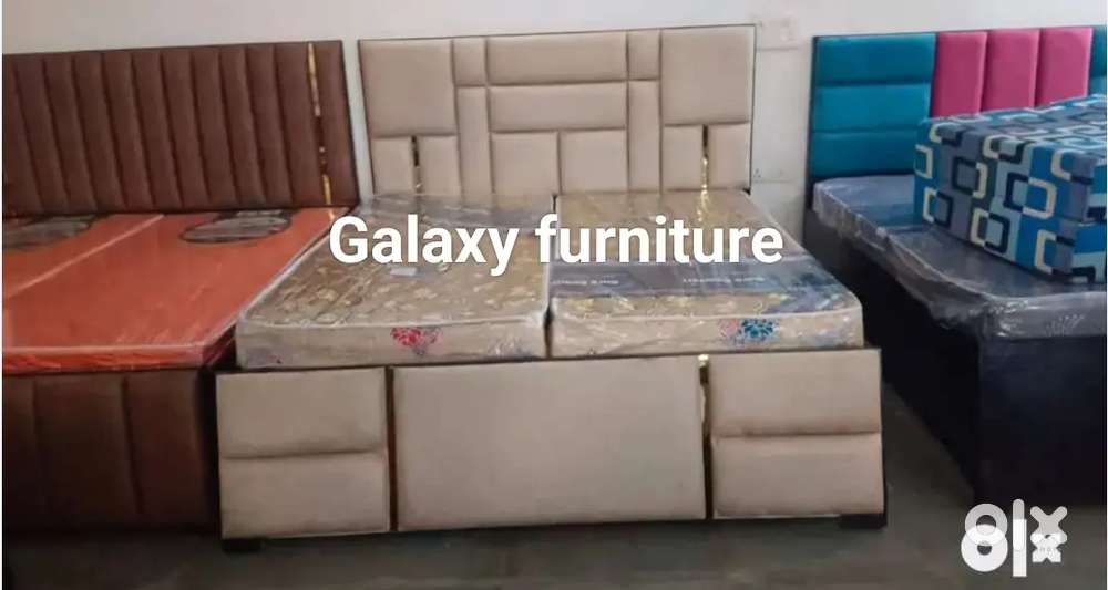 Brand new double bed with box(All colours available) 9999 to 11999