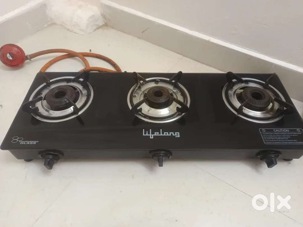 Lifelong three burner auto ignition stove