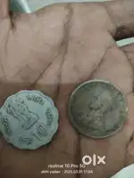 Coin one quarter anna india 1926 and 10paisa Delhi 1982