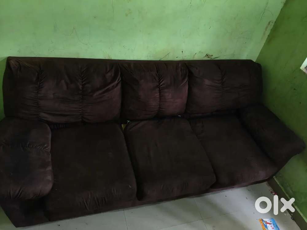 Brown colour sofa with soft and spring