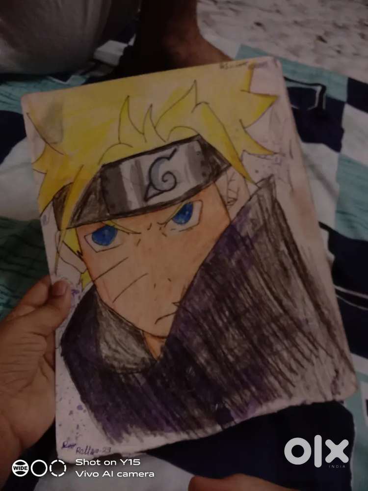 Naruto and sukuna one sketch anime drawing