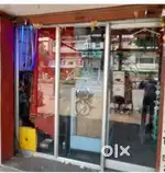 Counter chair shop glass rack and transparable door etc.