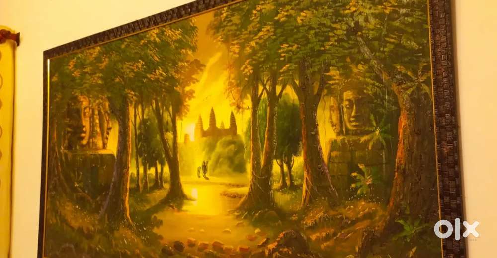 Vintage world Heritage Angkor Wat painting
