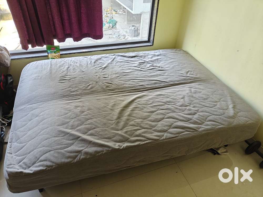 IKEA Metal Sofa Cum Bed with Spring Mattress