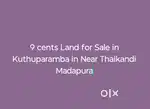 9 cents Land for sale in naravoor in Kuthuparamba