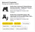 With Clamp, EvoFox One S Universal 3 Mode Wireless Gaming Controller