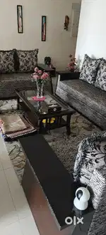 7 seater Sofa with 1 glass centre Table