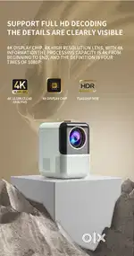 4K Android Dual Band WiFi6G (460 ANSI) Netflix Prime YouTube Projector