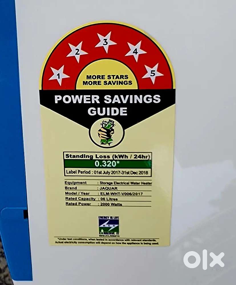 Jaquar Compact Instant Hot Water Geyser 6Ltrs