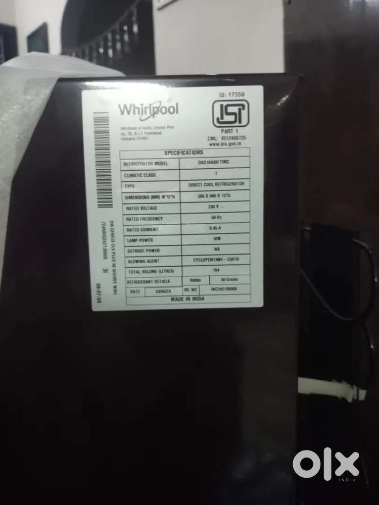 Whirlpool new fridge