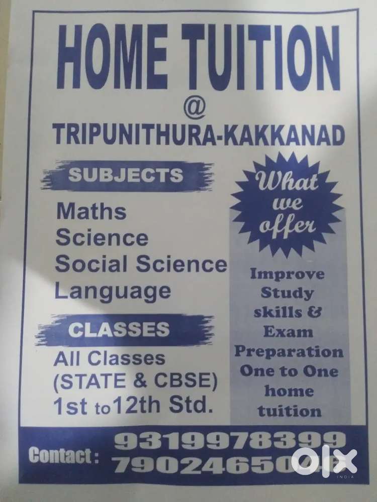(state & cbsc) maths and science tuition