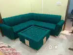 L shape best quality sofa set with centre table get direct from factor
