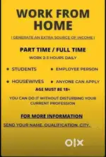 Work from home -for students and graduates