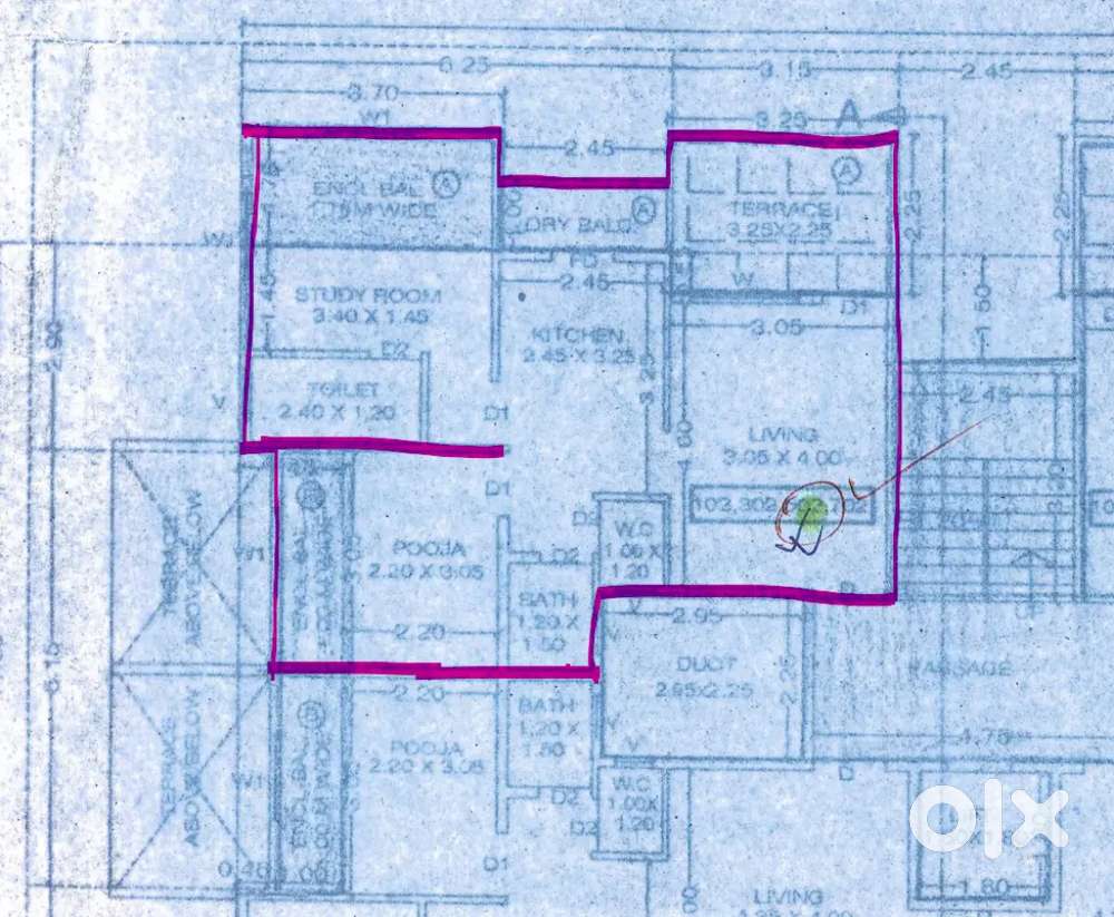 Main road touch - 2Bhk flat for sale