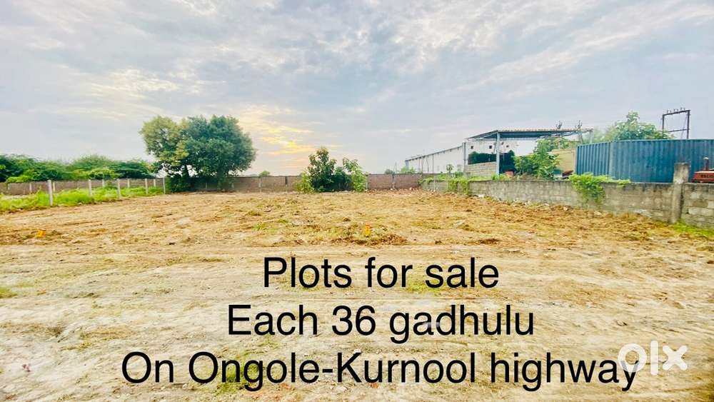Plots on Ongole-KURNOOL STATE HIGHWAY WITH 30’feet ROAD