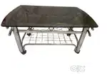 Stylish Glass Top Center Table with Steel Frame – Durable & Elegant