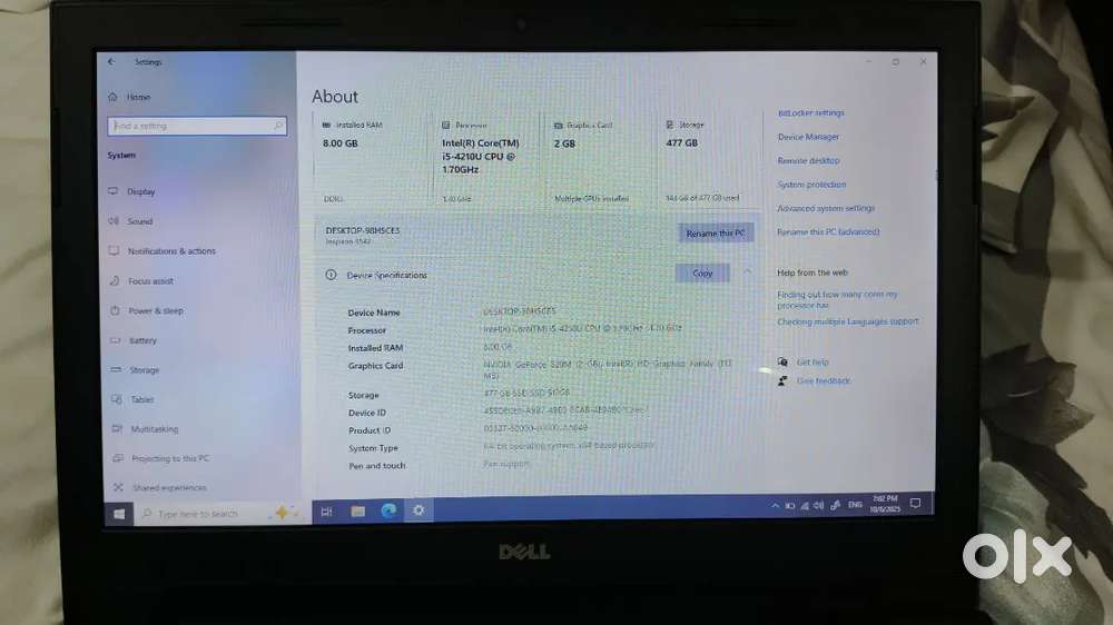 Dell Laptop 3542