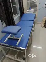 Cervical cum lumber traction machine with 3 fold cervical bed
