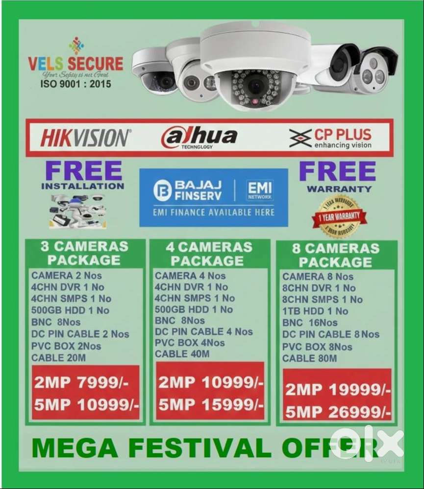 MEGA DECEMBER MONTH OFFER SALE OF     2MP  HIKVISION   CCTV CAMERA   D