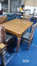 4 chairs dining table with MDF top only available at STARF FURNITURE