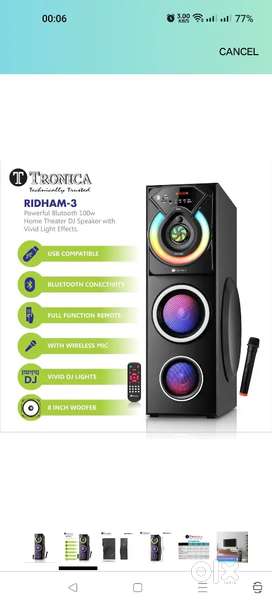 Tronica Ridham 3 speaker , new condition