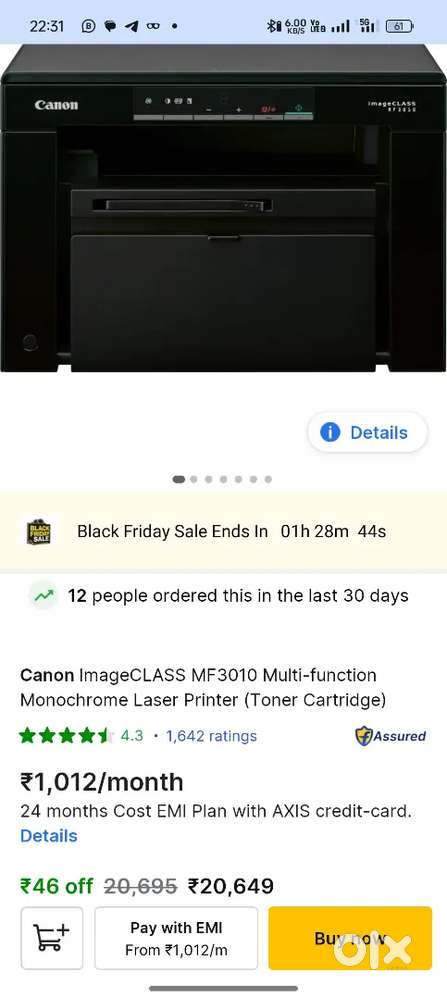 Canon MF 3010 printer