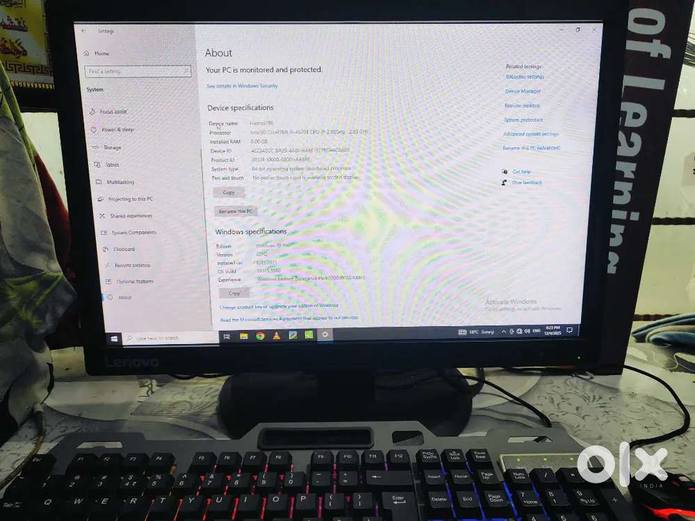 Lenovo Pc Core i5 4th gen