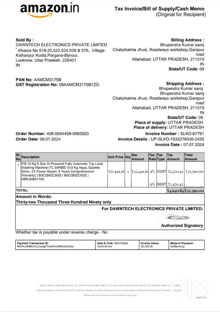 IFB TL-S4RBS 10KG Washing Machine