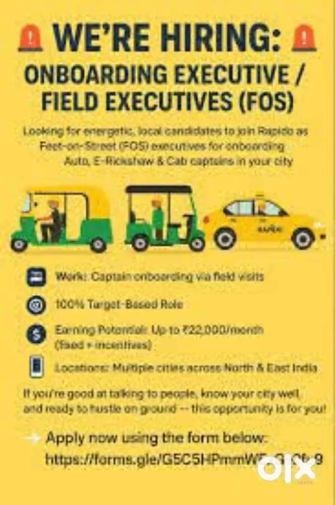 Hiring - FOS ( Field executive) / Onboarding executive
