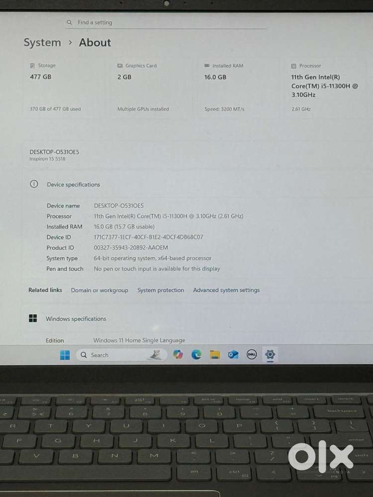 Dell laptop inspiron i5