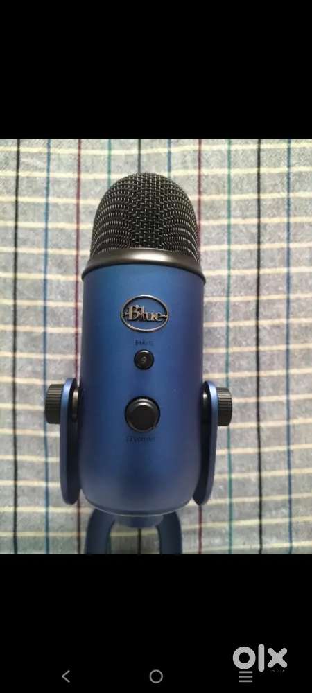 a Blue microphone, connect it to your computer via USB, then set