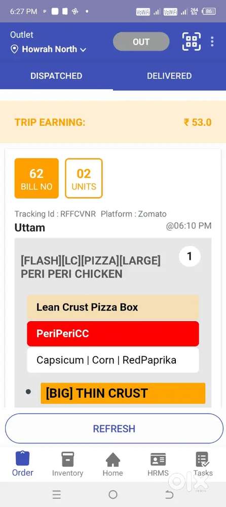 Neew delivery boy rahna khana free and join fee 1000 tshirt cost