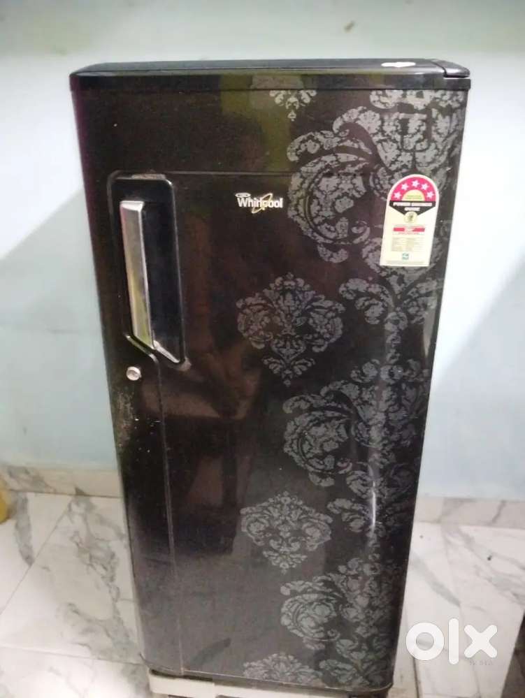 An old non working whirlpool fridge
