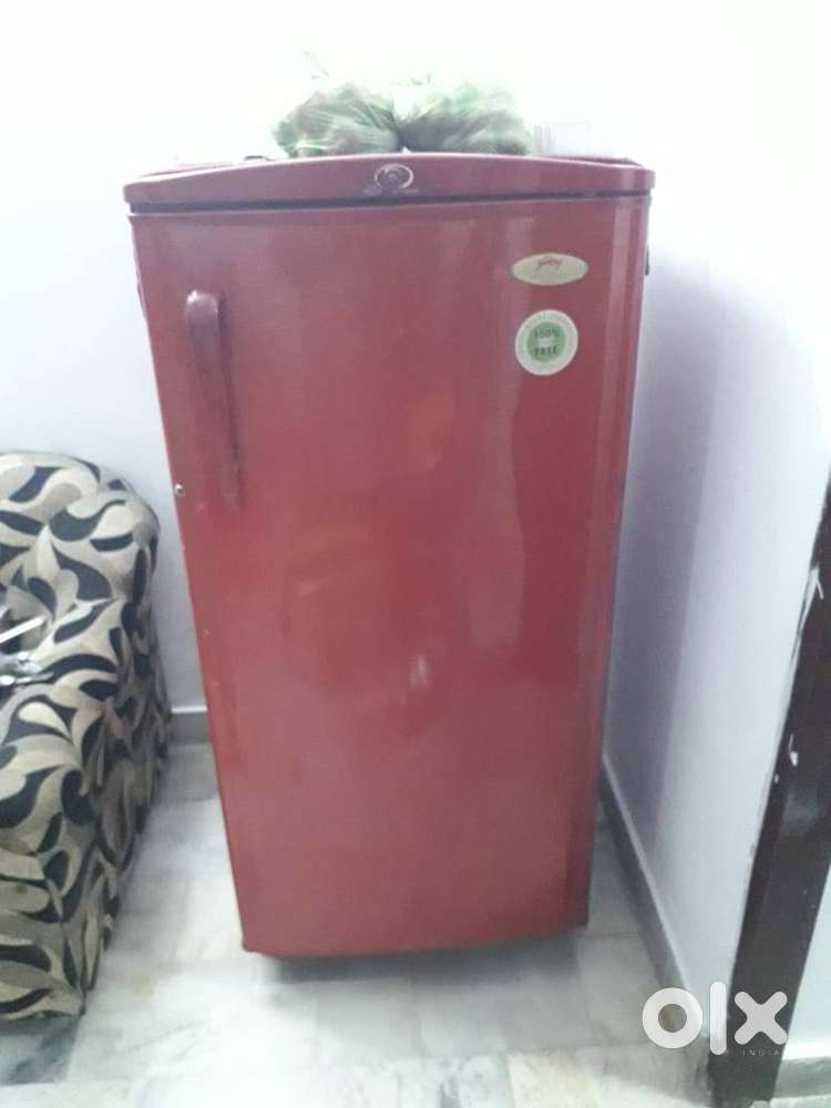 Used Godrej Single Door Fridge - Red Colour - Good Condition
