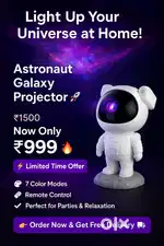 “Turn Your Room Into a Galaxy  Astronaut Galaxy Projector