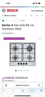 Bosch hob with 4 burners