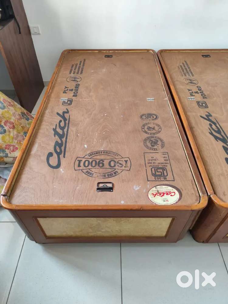 Sell Double bed box with mattress and a Dressing Table