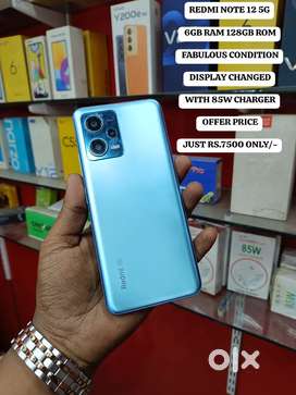 REDMI NOTE 12 5G 6GB RAM 128GB ROM FABLOUS CONDITION DISPLAY CHANGED