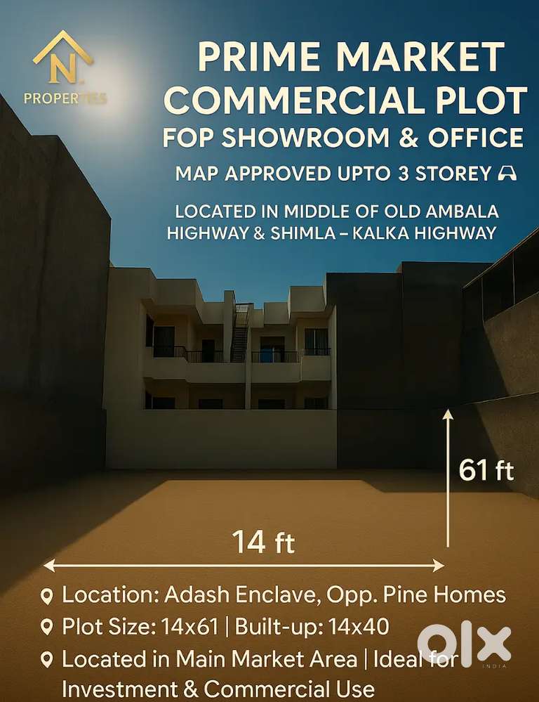 3 Storey Commercial plot Map approved