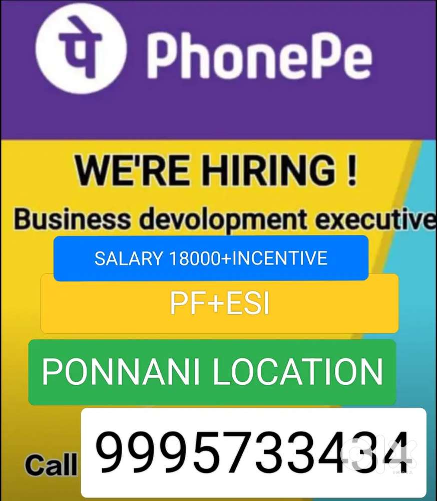 Business Development Executive Phonepe PONNANI LOCATION