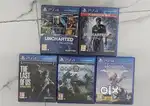 PS4 Games : God of War, Uncharted 4, Last of us, Horizon