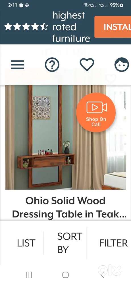 Dressing table wall hanging unused ohoi brand