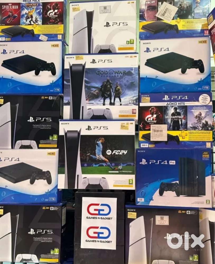 All models of PS4 and PS5 gaming consoles with games & warranty sale