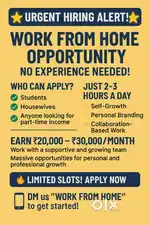 GENUINE WORK FROM HOME OPPORTUNITY