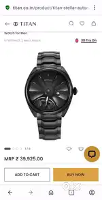 Titan Regalia Stellar Automatic Black Dial Watch for Men NT10011NM01