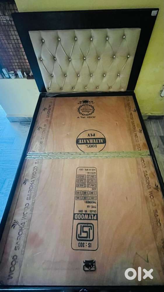 Wooden single box bed