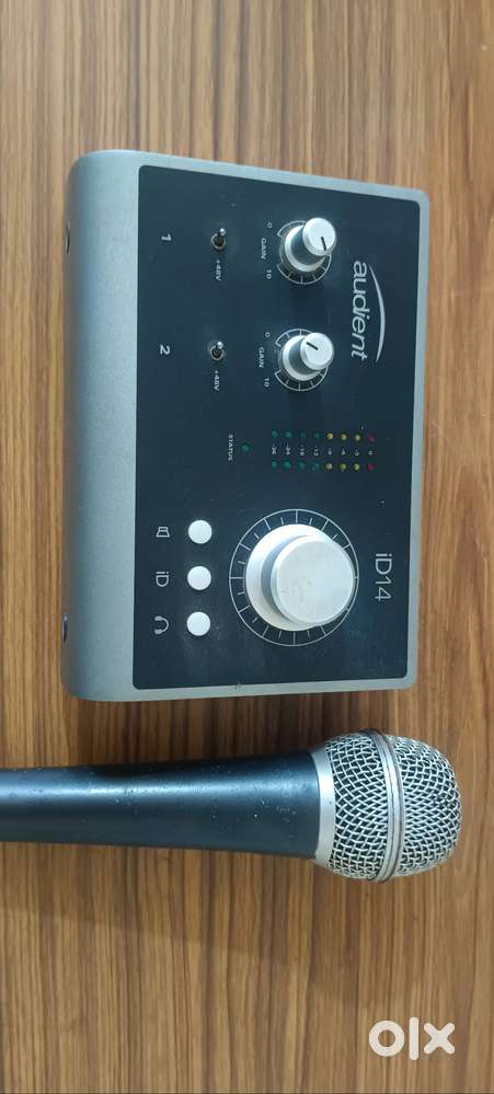 Audient 14 sound card and mike