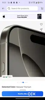 I Phone 16 pro 128GB natural titanium