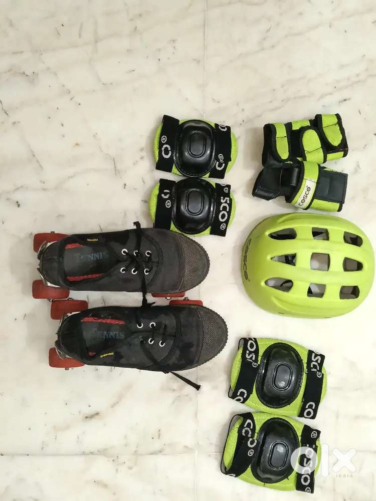 Roller Skates with Full Set (Company-COSCO); Size-3; Price- Rs. 700